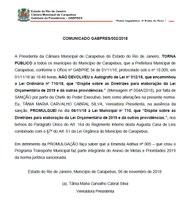 COMUNICADO GABPRES/002/2018