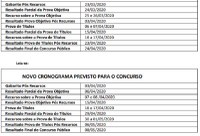 Concurso: Alterado cronograma de Carapebus devido a pandemia