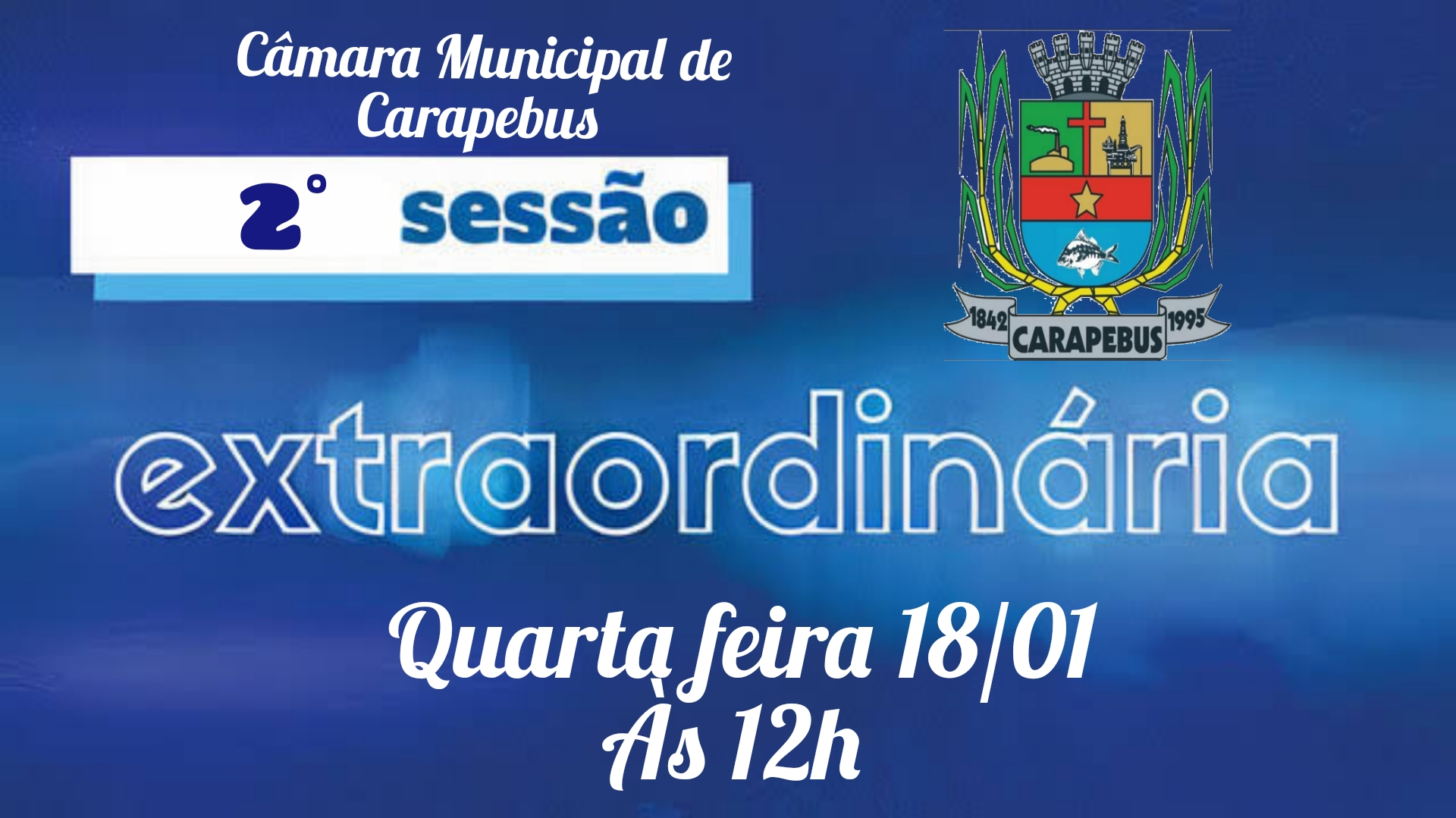 Convocação da 2° Sessão Extraordinária de 2023
