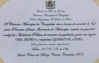 Primeira Sessão Itinerante da Câmara será nessa sexta-feira