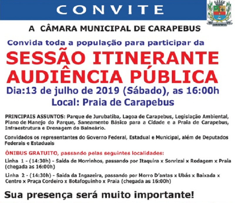 Sessão Itinerante na Praia de Carapebus