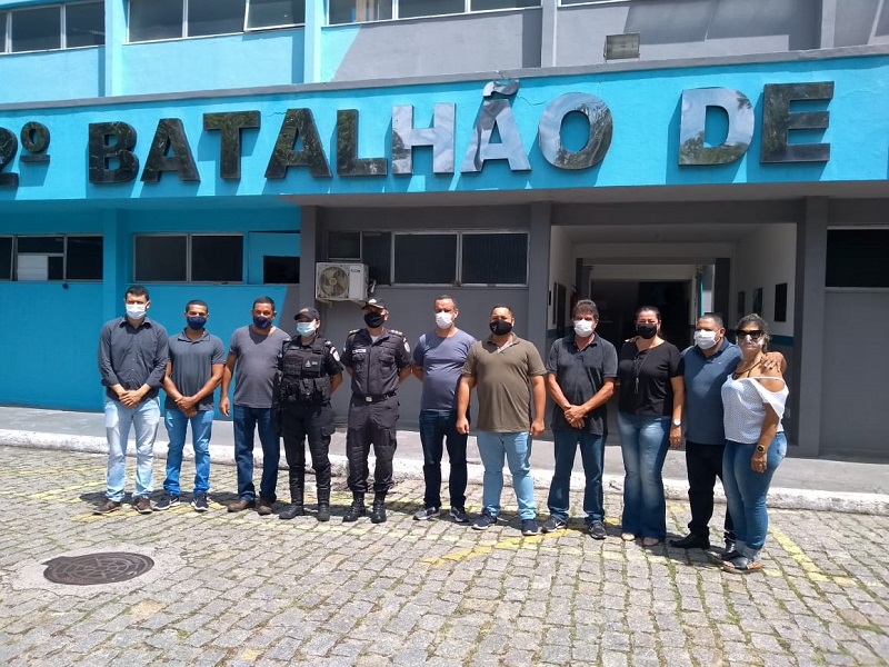 Vereadores e PM analisam nova área para base policial em Carapebus